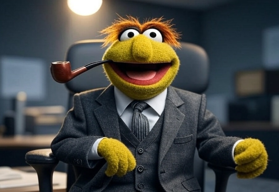 Goldratt als Muppet met pijp en lamp